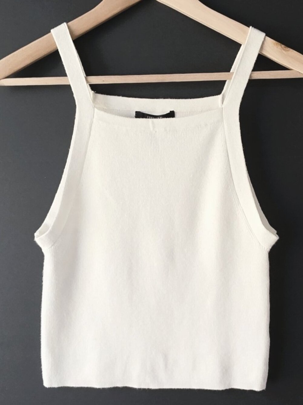 Forever 21 Ivory Knit Sweater Tank Top Size M NWT - Picture 3 of 8